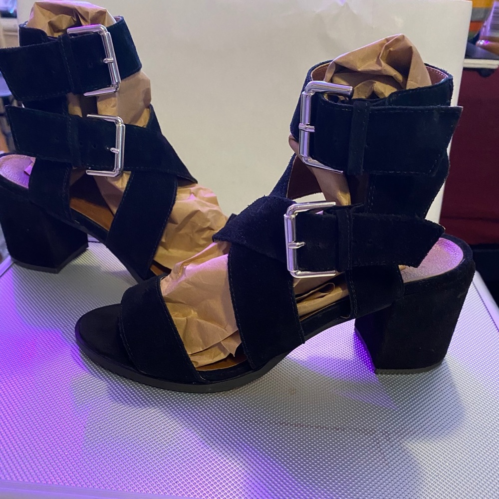 OFFICE Strappy Suede Sandals